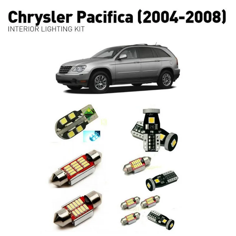 Светодиодные внутренние светильники для Chrysler nicfica 2004-2008 21 шт. светодиодные фонари для автомобилей комплект освещения автомобильные лампы Canbus