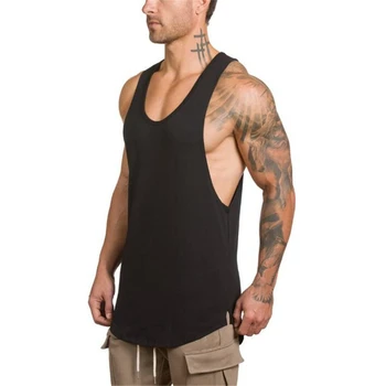 Brand gyms clothing Men Bodybuilding and Fitness Stringer Tank Top Vest sportswear Undershirt muscle workout Singlets 5