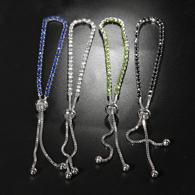 2019 модный кубический цирконий Теннисный браслет и настраиваемый шарм браслеты