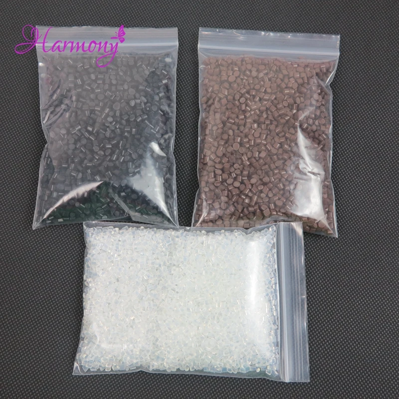 1kg/bag Italian keratin glue grain keratin glue granule Transparent black brown color for I tip/ U-tip hair