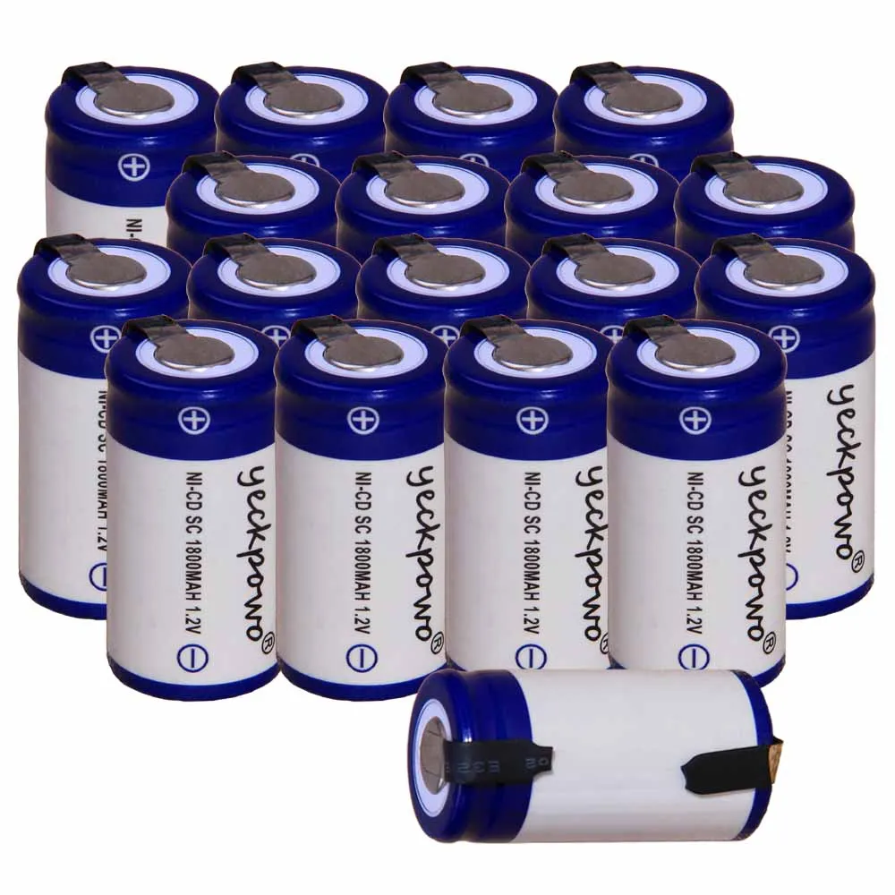 

Lowest price 18 piece SC battery 1.2v batteries rechargeable 1800mAh nicd battery for power tools akkumulator
