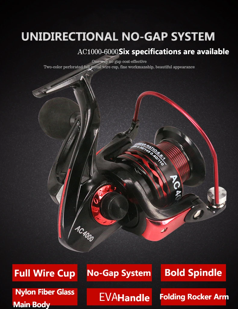 

TopLine Tackle Fishing Spinning Reel Aluminum Body Spinning Reel 5.5:1 Speed Ratio Left/Right Hand Fishing Wheel Boat Jigging