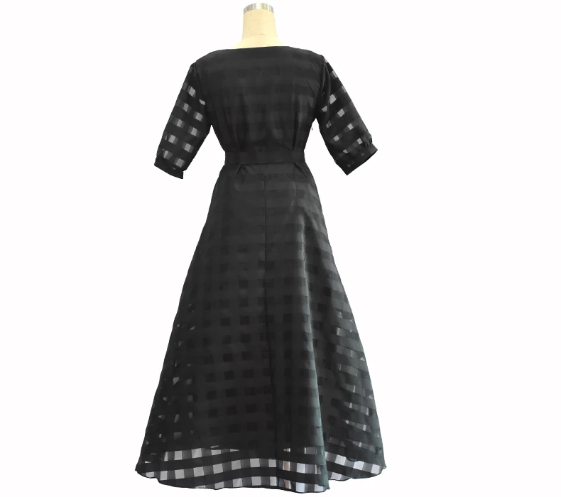 Платье сумасшедшего размера плюс из черной органзы плюс женские вечерние элегантные платья 7XL 6XL 5XL вечерние платья 9065