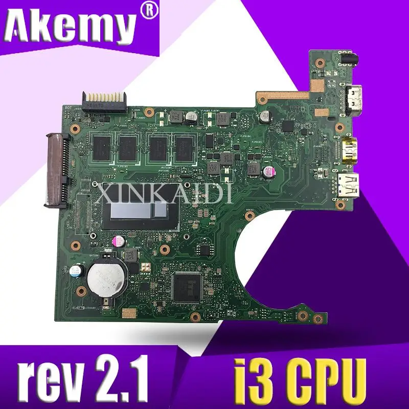 

Original for ASUS X200LA Laptop Motherboard Processor i3 CPU rev2.1 System Board 100% working fully tested