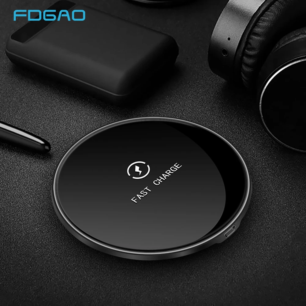 

FDGAO QI Wireless Charger for iPhone XS Max XR X 8 Plus 10W USB Fast Charging Pad For Samsung Note 9 8 S9 S8 Xiaomi Quick Charge
