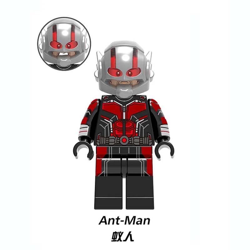 Фигурки Мстителей marvel, Железный человек, привидение, всадник, танос, Человек-паук, Бэтмен, Плеймобил, фильм, строительные блоки, игрушки для детей - Цвет: Ant-Man