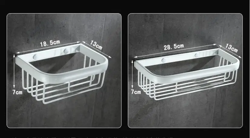 Настенная полка для ванной комнаты, белая корзина для мыла, Алюминиевая Полка для ванной и душа, держатель для мыла, держатель для бумаги