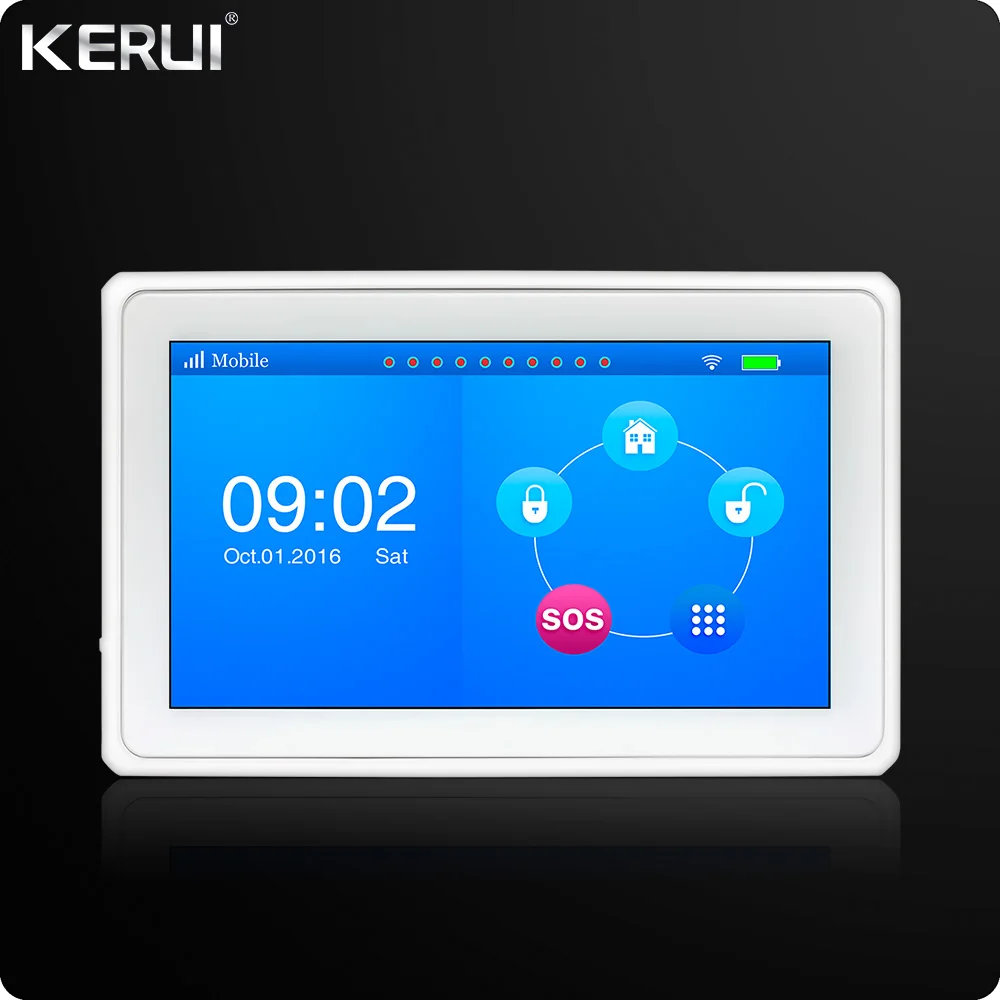 

Kerui k7 WIFI GSM Alarm System 7 Inch TFT Color Display Android ISO App Remote Control Burglar Auto Dial Alarm System