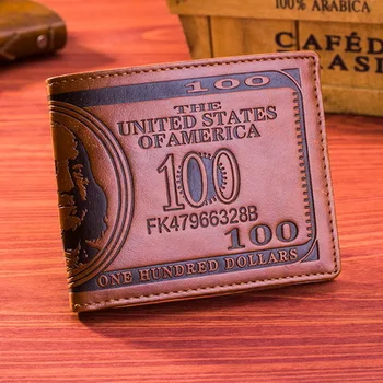 

by dhl or ems 50pcs Fashion Sale Dollar Price Pattern Designer Men's Leather Wallets Male Men Credit Card Holder Purses Wallet