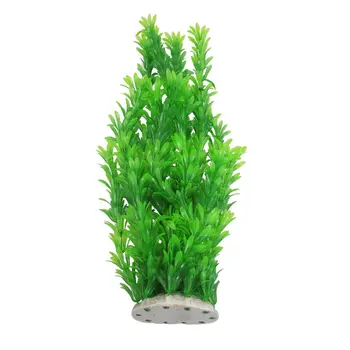 

40cm Plastic Green Leaves Underwater Plants Decoration for Fish Tank Aquarium