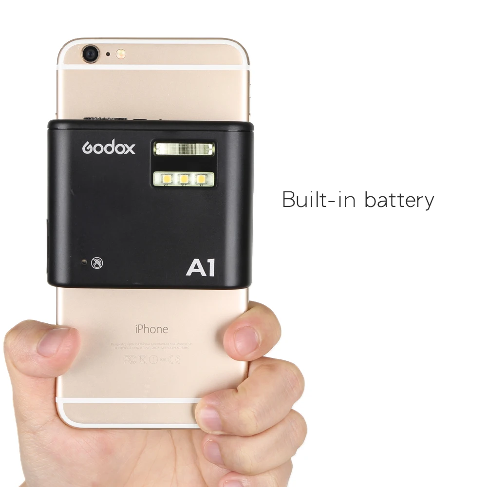 Godox A1 смартфон вспышка Системы 2,4G Беспроводной вспышка триггер Постоянный СВЕТОДИОДНЫЙ светильник с Батарея для iPhone 6S 7 plus