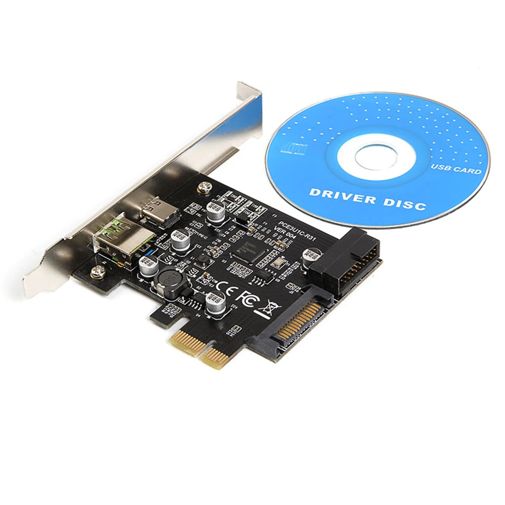 PCI-e To USB3.1 Type-C Expansion Card / PCIe To USB 2.4A Fast Charge+19PIN PCI-E to Type-c Adapter Card
