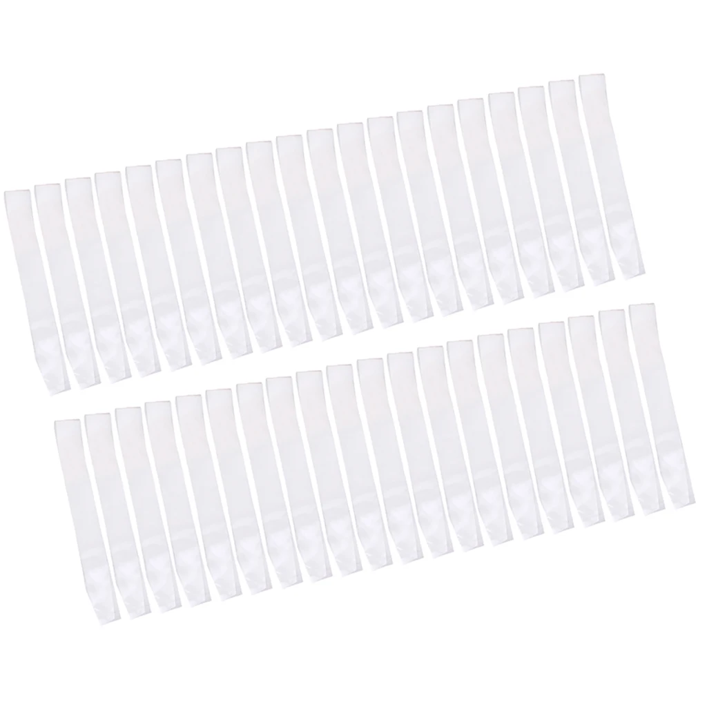 Pack of 40 Plain Blank Satin Ribbon Sash DIY Accessories White