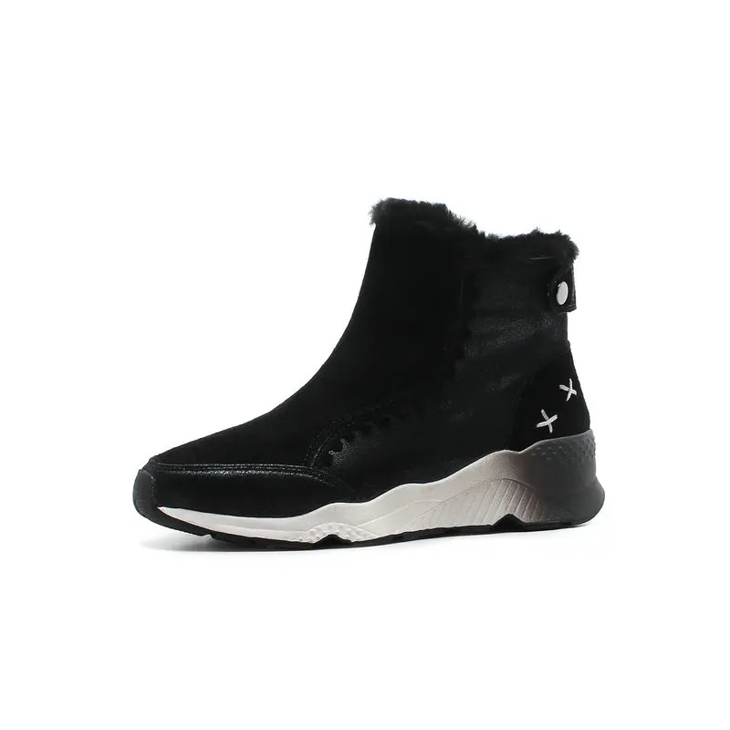 42 Dames marron Cheville Peluche Casual Chaud Neige Vache Noir Femme Nouvelle En Taille 2018 40 Chaussures Cuir Filles Hiver Bottes 41 pg6vUx