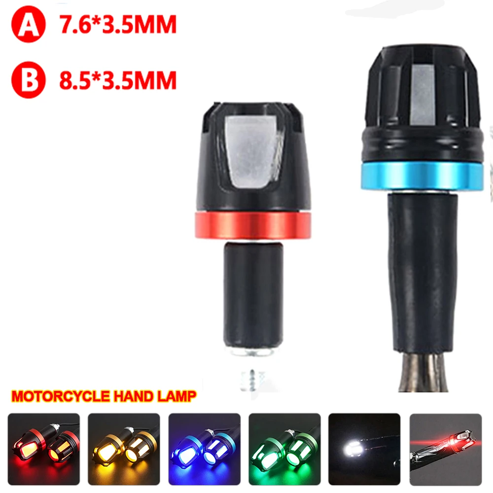 

2Pcs Universal Motorcycle Handle LED Turn Signal Light 12V Moto Electric Bike Indicator 16-18mm Handlebar Warning Light