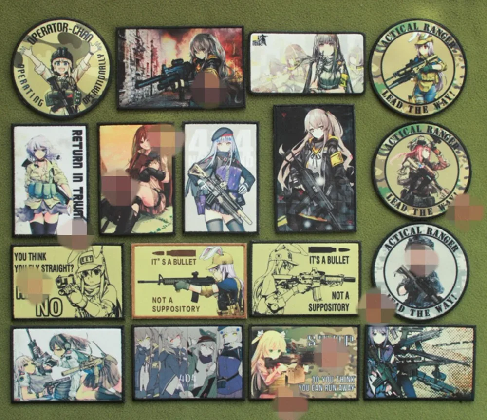 

Girls' Frontline Griffon Patch Printed Oriental Project Bell Fairy Badge Hook Cartoon Cool Girl Combat Armband