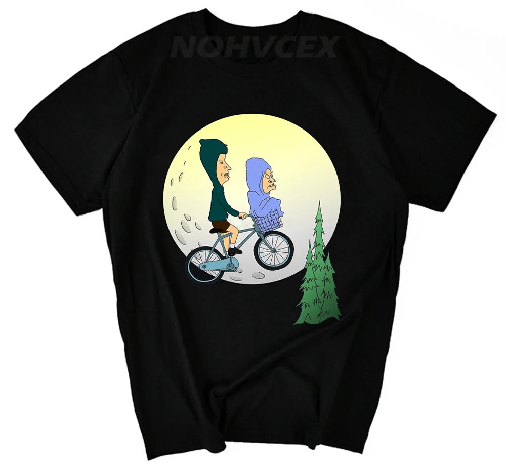 

Beavis and ButtHead Tarantino Pulp Fiction DIY men's short sleeve T-shirt cotton Round collar