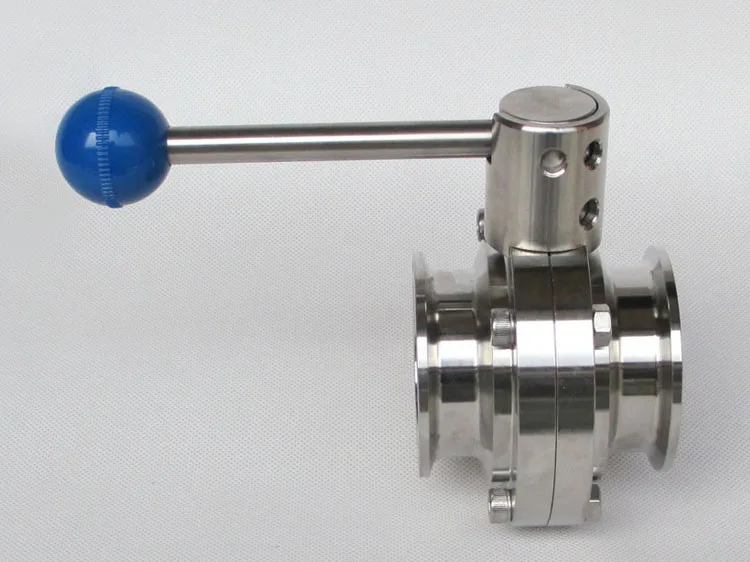 

2'' 51mm TriClamp Sanitary Butterfly Valve Pull Handle SS 304