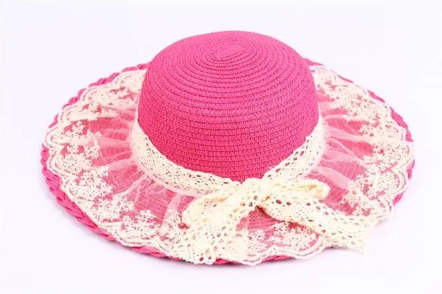 Кружевные летние шляпы от солнца для женщин, новая модная пляжная соломенная шляпа с широкими полями для девочек - Цвет: Adult