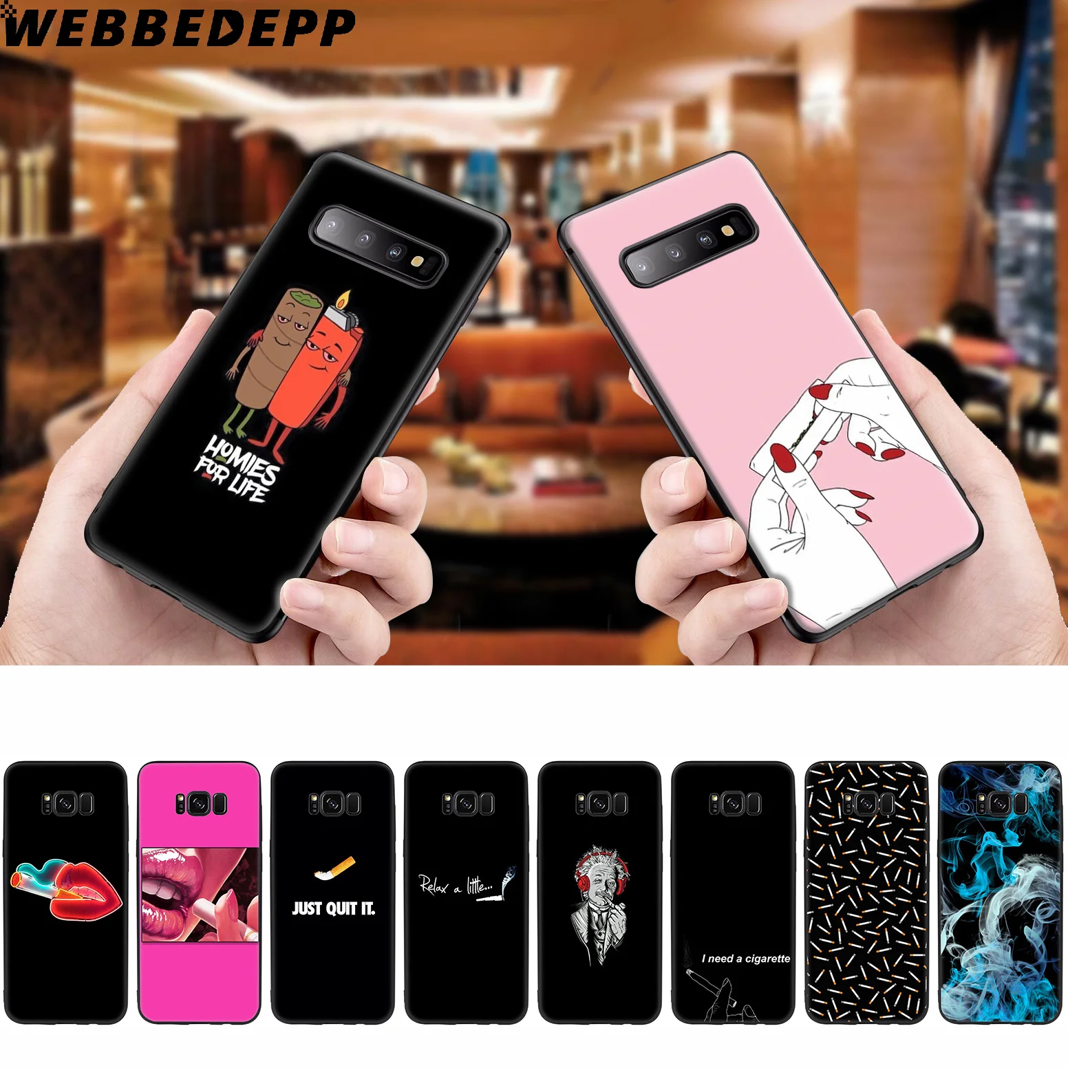 WEBBEDEPP Cigarette Art Soft Case for Samsung Galaxy S10 S10e S9 S8 Plus S7 S6 Edge & J6 2018 Note 10 9 8 |