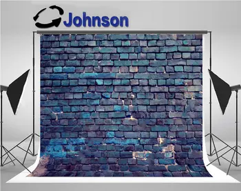 

Dark Blue Brick Wall Grunge backdrop Vinyl cloth High quality Computer print party background