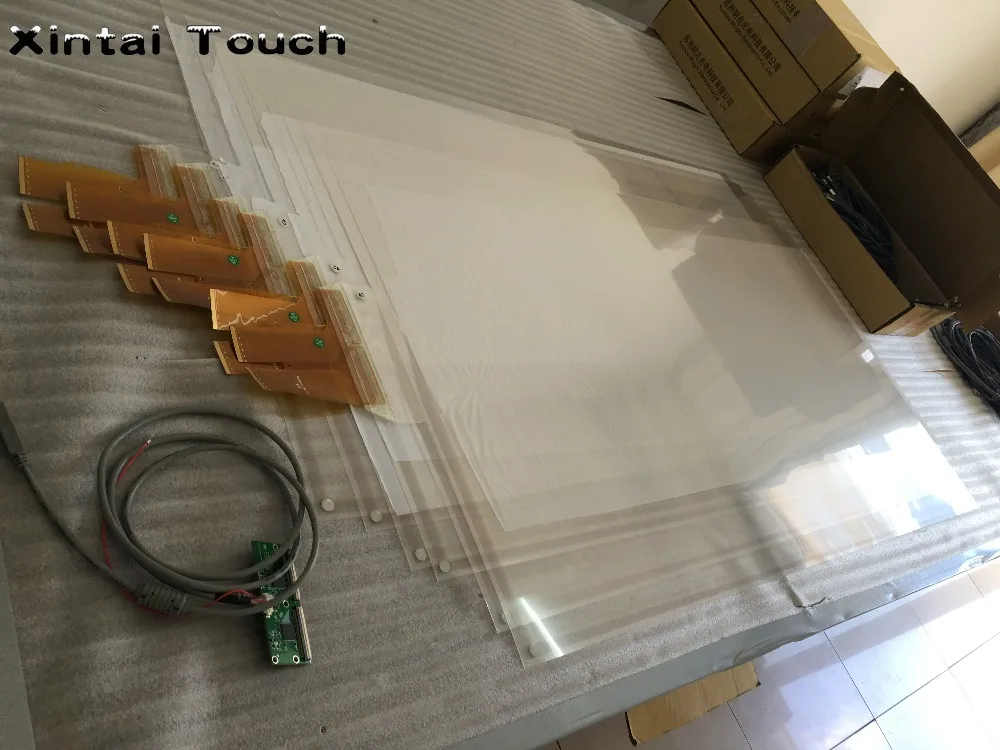 lowest price!! 27 inch 2 real points multi interactive touch foil Film