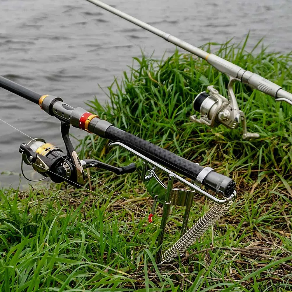 

Fishing Rod Holder Bracket Pole Mount Automatic Double Spring Angle Anti-Rust Accessory FG66