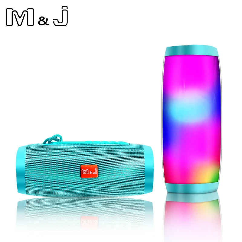M&J Bluetooth Speaker LED Portable Wireless Speaker Mini Sound System 3D Stereo Music MP3 Player Surround Support TF AUX USB M&J Bluetooth Speaker LED Portable Wireless Speaker Mini Sound System 3D Stereo Music MP3 Player Surround Support TF AUX USB
