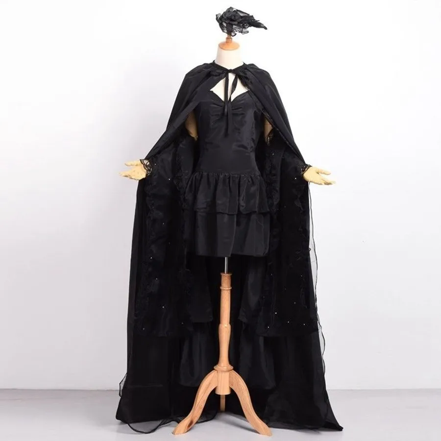 Леди Kamisiro Rize Косплей черный ласточкин хвост платье аниме Токийский костюм упыря