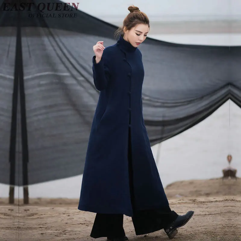 Элегантное шерстяное пальто женская зимняя куртка г. новое поступление ручной китайская кнопку женские шерстяная куртка Размеры S, M, l AA3023 YQ