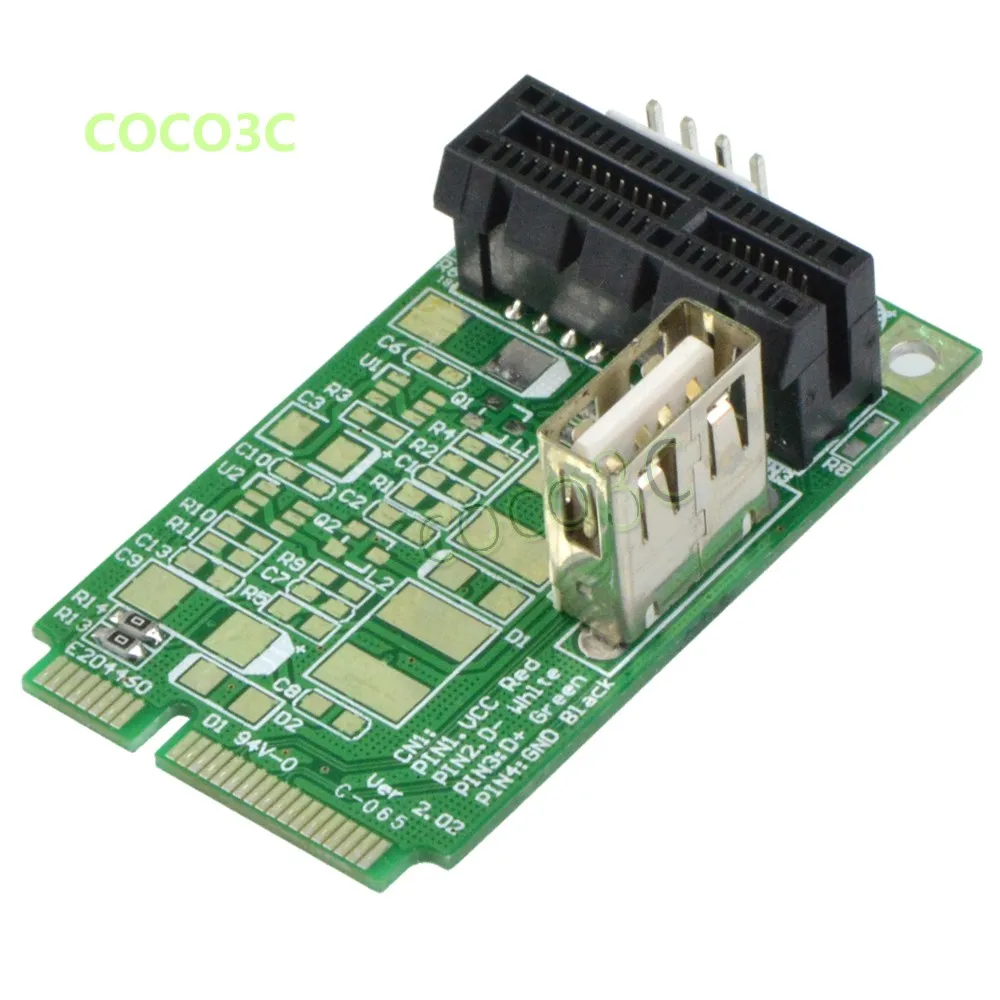 Mini PCIe To PCI-e 1x слот-адаптер для mini ITX mpcie в PCI express riser card для звуковой сетевой видеокарты