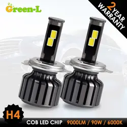 HID CLUB H1 H3  H4 H7 H11 H13 9004 9005 9006 9007 880 D2S LED Headlight Bulbs 9000LM 6000K Super Bright For Atuo Front Fog Lamp