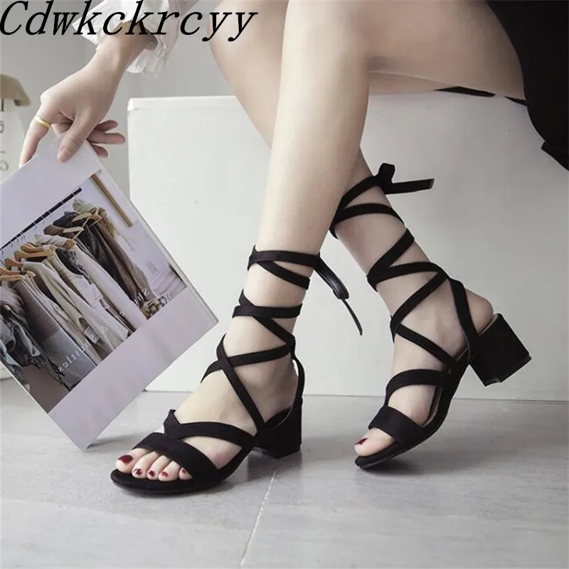 

Summer New pattern fashion High-heeled Women sandals Beige black yellow overlapping Bandage Rome style Women sandals size 34-46