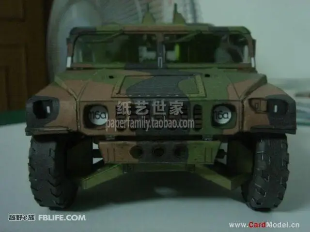 Джип военный Hummer гоночный автомобиль 3D бумажная модель DIY