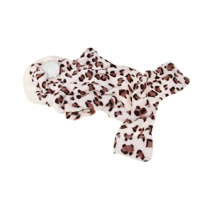 Одежда для домашних животных зимняя теплая одежда для собак комбинезон для щенка пальто с капюшоном Одежда для собак S-2XL леопардовая расцветка пальто для домашних животных 30D26 - Цвет: leopard