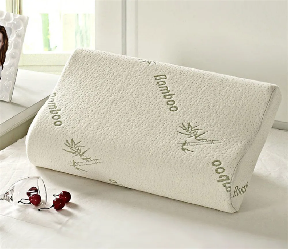 HOT Original Bamboo Fiber Pillow Slow Rebound Health Care Memory Foam Pillow Memory Foam Pillow Support The Neck Fatigue Relief5