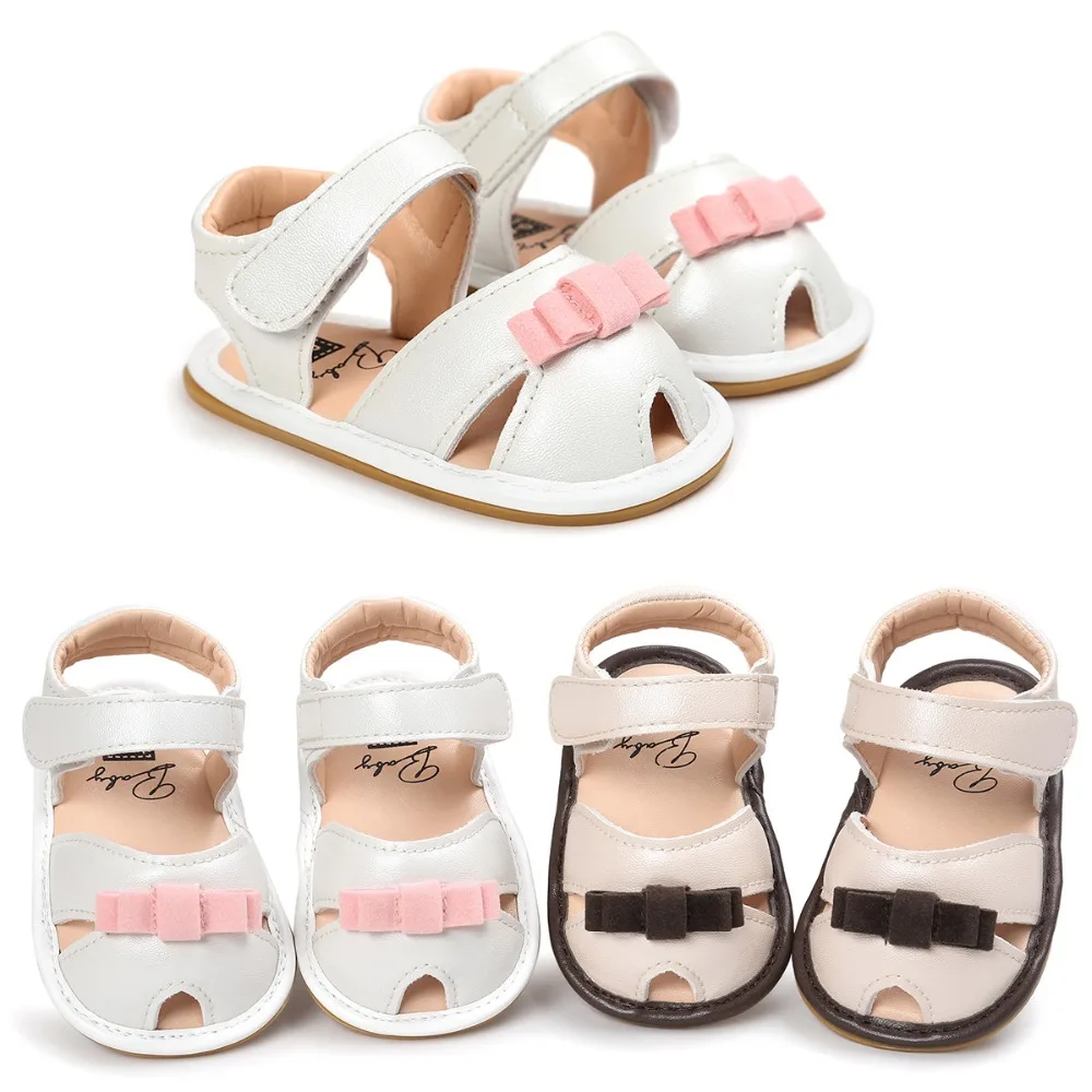 Cute Bow Princess baby girls sandals PU leather summer Baby moccasins