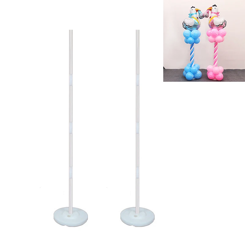  2pcs Balloon Column Stand Kits Arch Stand with Frame Base and Pole for Wedding Birthday Party Decor