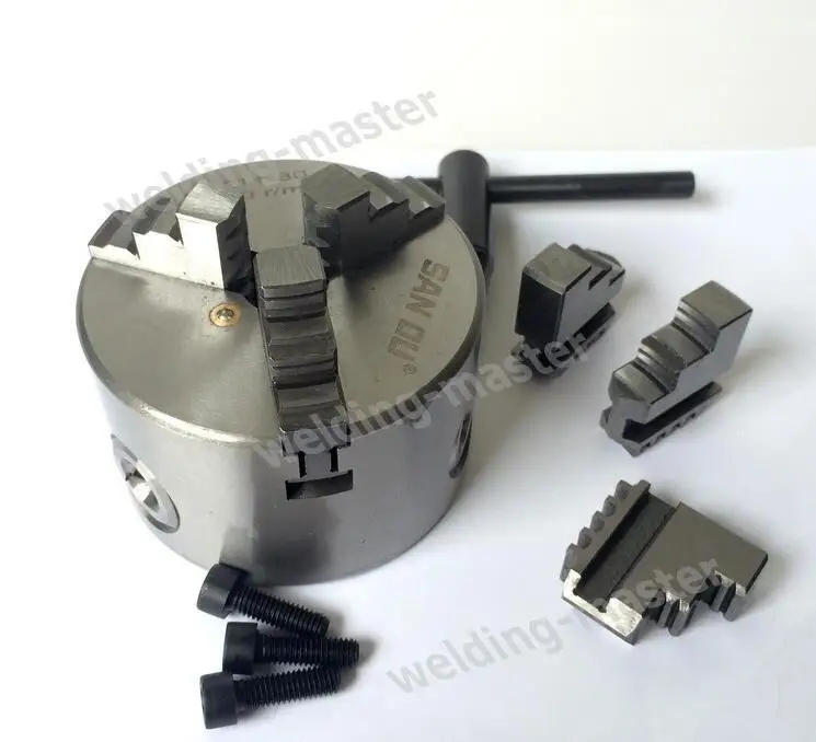 SANOU 3 Jaw Manual Lathe Chuck 100mm 4" Self Centering Chuck Three Jaws