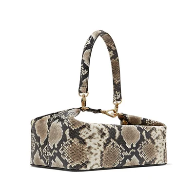 Bolso Mujer, квадратная аллигаторная сумка, женская сумка, дизайнерская, змеиная, дневной клатч, сумки на плечо для леди, Ретро стиль, Torebki Damskie Tote - Цвет: snake
