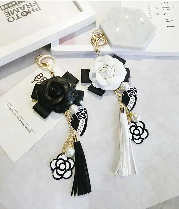 

Big Camellia Flower Key Chain Bag hanger Car decoration Hanger