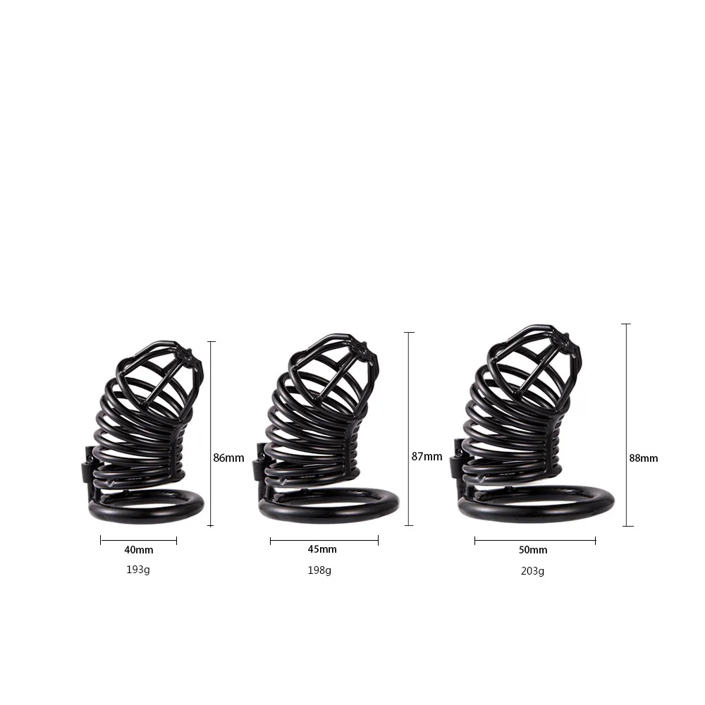 Male Stainless Steel Chastity Device Belt Bird Metal Cage Cock Lock Restraint Ring Sex Toy for Men