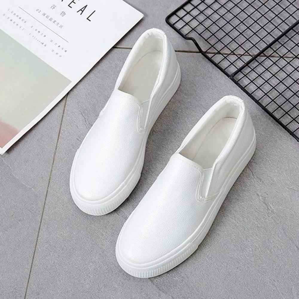 

2018 New Fashion Soft PU Women Flat Shoes Casual Solid Color Female Slip On Shallow Shoes Ladies Summer Loafer Shoes
