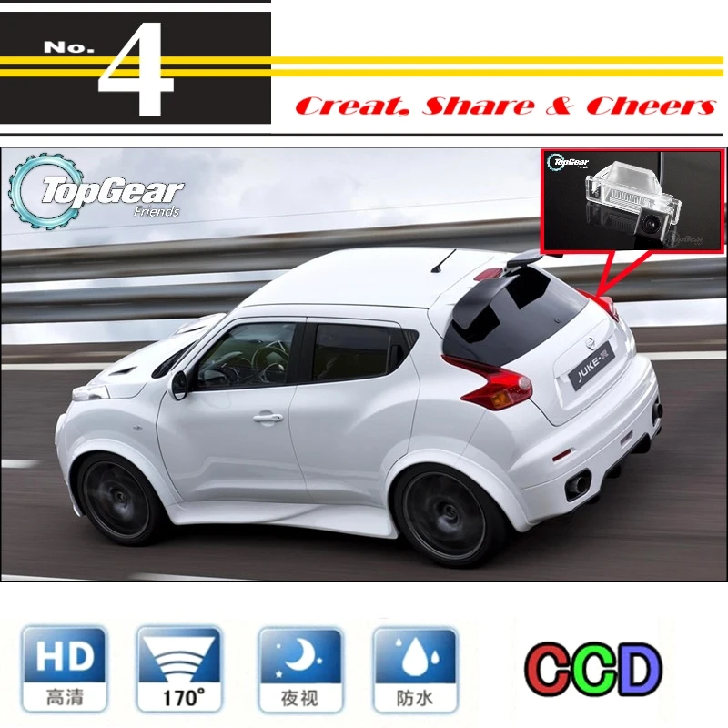 

Камера заднего вида для Nissan JUKE 2011 ~ 2015, PAL/NTSC, CCD + RCA