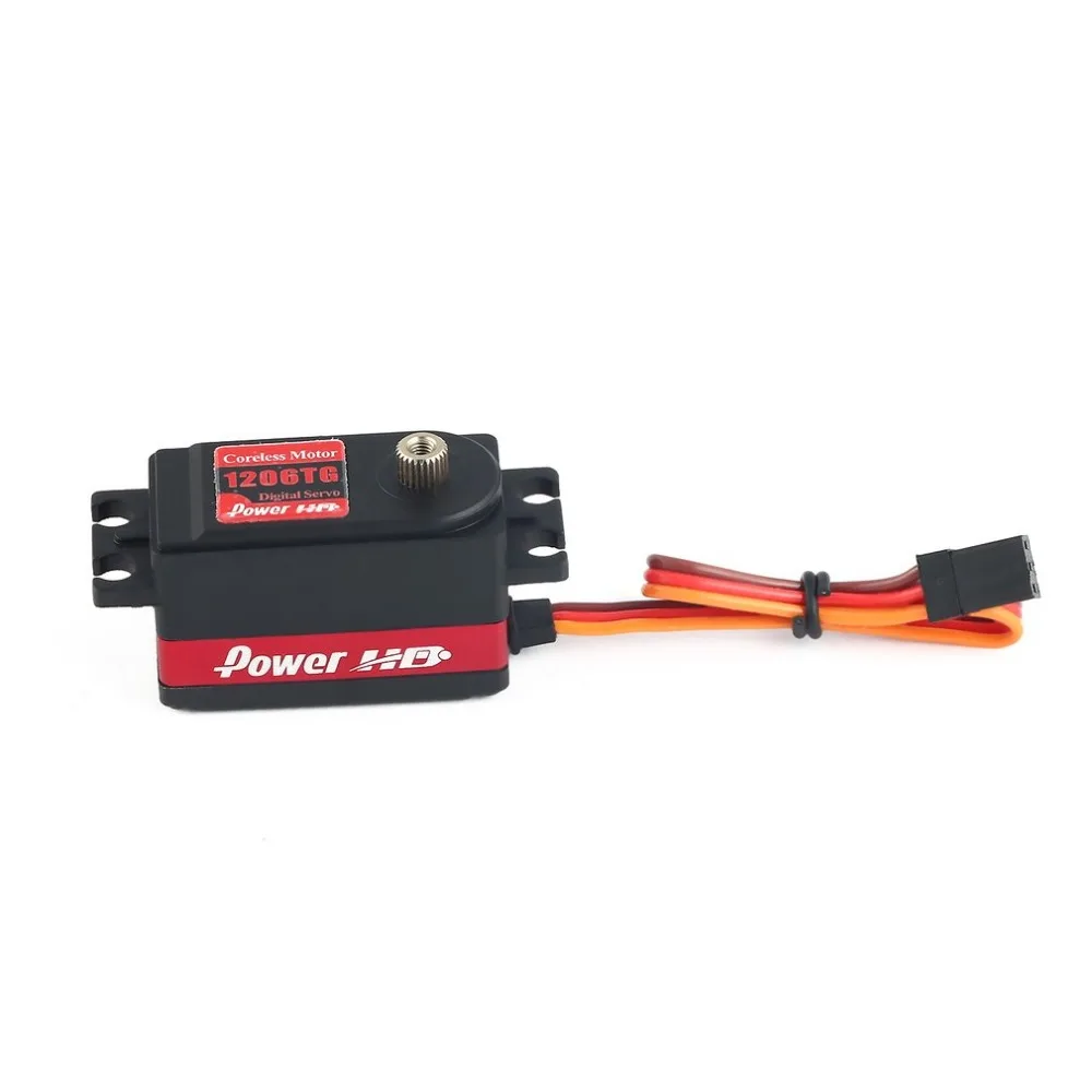 

POWER HD 1206TG Aluminum Metal Gear Digital Servo with 7kg High Torque for RC Car Robot Airplane Fixed Wing Aircraft Drone