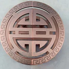Chinese antique semicircular glass door handle door handle door handle hollow bronze doors of the hotel