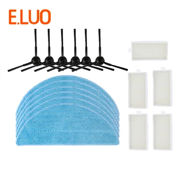 

Microfiber Mop Cloth + Vacuum cleaner Side Brush + HEPA Filter Durable for Robot Vacuum Cleaner Parts for X500 CR120 CEN540