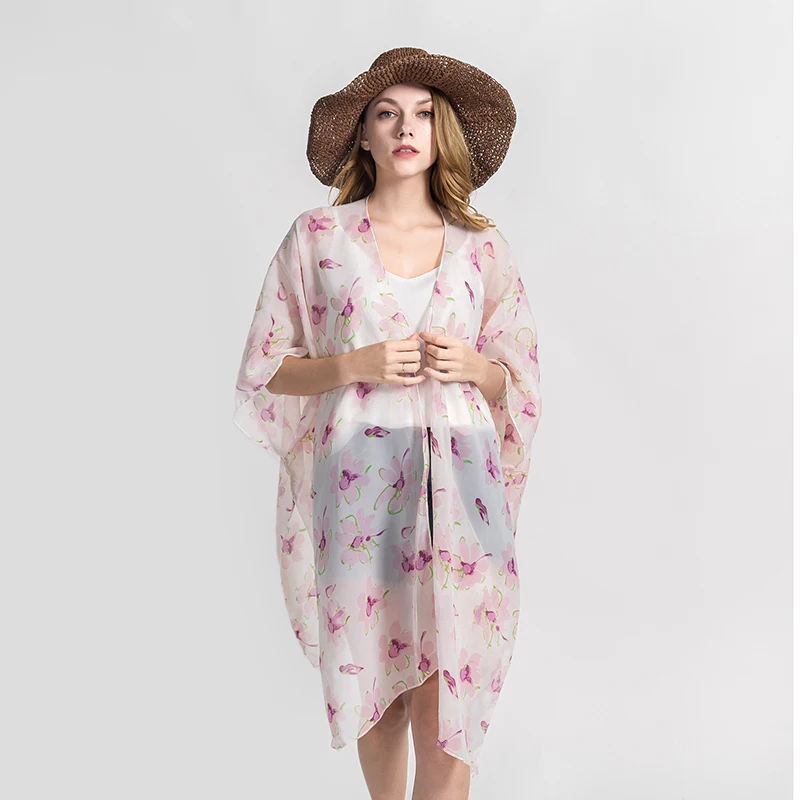 

Spring and summer new Large shawl womens high quality sunscreen Beach translucent bikini Cover-Ups Women Blouses