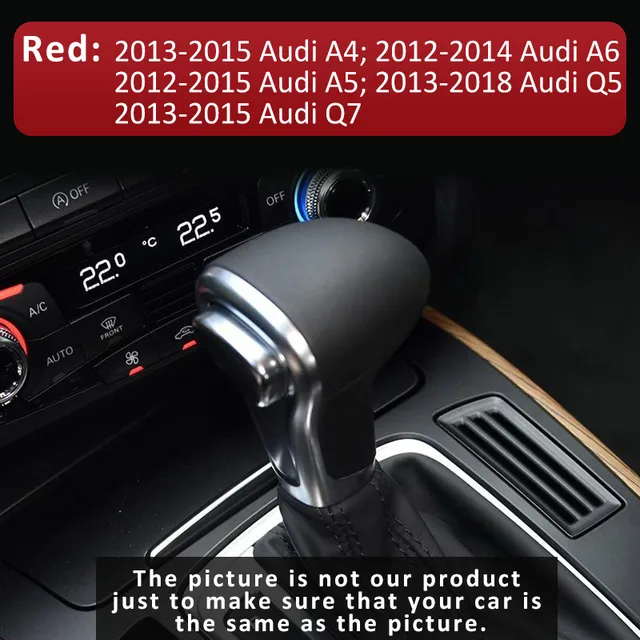 Gear Shift Cover Shifter stick Knob For Audi A3 8V A4 B8 B9 A5 A6 C6 C7