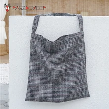 Женская сумка для покупок из овечьей шерсти, женская сумка на одно плечо, сумки для девочек, большая вместительность, клетчатые сумки для покупок, дорожные складные пляжные сумки C14